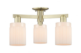 Hadley - 3 Light - 22 inch - Antique Brass - Semi-Flush Mount (3442|716-3F-AB-G341)
