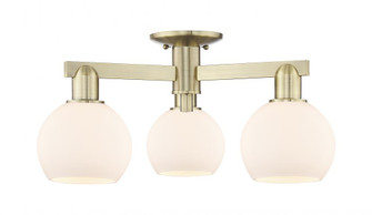 Athens - 3 Light - 23 inch - Antique Brass - Semi-Flush Mount (3442|716-3F-AB-G121-6)
