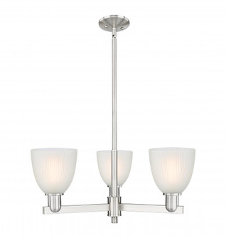 Castile - 3 Light - 28 inch - Satin Nickel - Stem hung - Pendant (3442|716-3CR-SN-G381)
