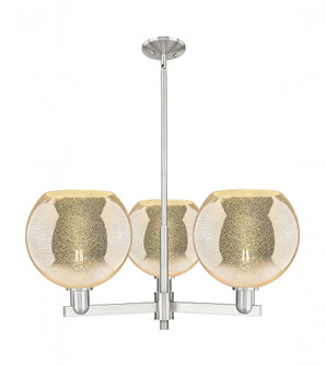 Athens - 3 Light - 32 inch - Satin Nickel - Stem hung - Pendant (3442|716-3CR-SN-G128-10)