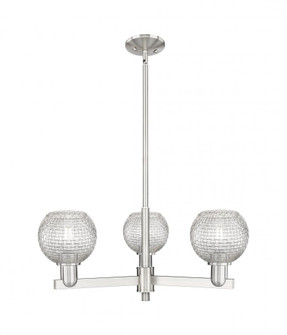 Athens - 3 Light - 28 inch - Satin Nickel - Stem hung - Pendant (3442|716-3CR-SN-G122C-6CL)