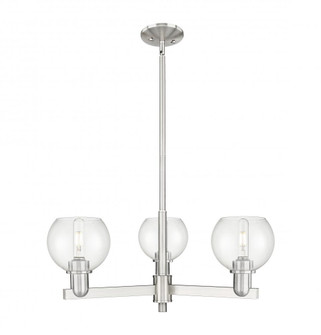 Athens - 3 Light - 28 inch - Satin Nickel - Stem hung - Pendant (3442|716-3CR-SN-G122-6)