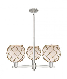 Farmhouse Rope - 3 Light - 30 inch - Satin Nickel - Stem hung - Pendant (3442|716-3CR-SN-G121-8RB)