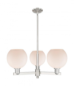Athens - 3 Light - 30 inch - Satin Nickel - Stem hung - Pendant (3442|716-3CR-SN-G121-8)