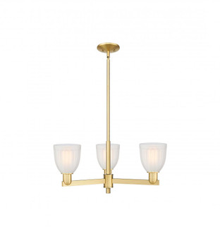 Brookfield - 3 Light - 28 inch - Satin Gold - Stem hung - Pendant (3442|716-3CR-SG-G441)