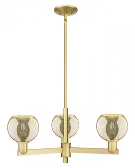 Athens - 3 Light - 28 inch - Satin Gold - Stem hung - Pendant (3442|716-3CR-SG-G128-6)