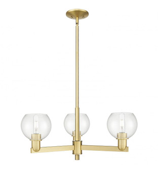 Athens - 3 Light - 28 inch - Satin Gold - Stem hung - Pendant (3442|716-3CR-SG-G122-6)