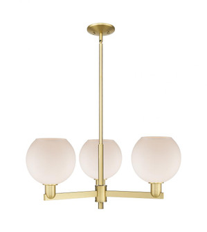 Athens - 3 Light - 30 inch - Satin Gold - Stem hung - Pendant (3442|716-3CR-SG-G121-8)