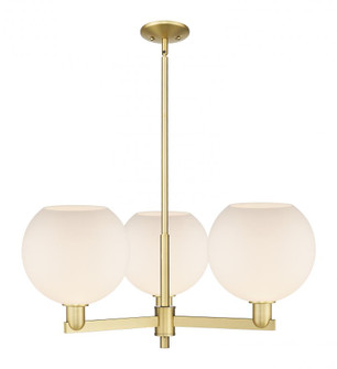 Athens - 3 Light - 32 inch - Satin Gold - Stem hung - Pendant (3442|716-3CR-SG-G121-10)
