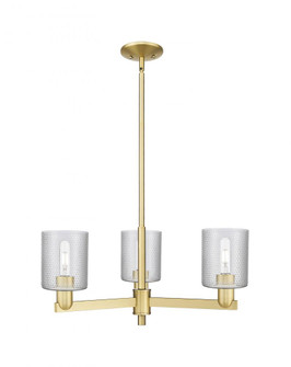 Cobbleskill - 3 Light - 27 inch - Satin Gold - Stem hung - Pendant (3442|716-3CR-SG-G112)