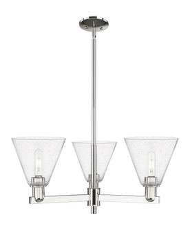 Berkshire Glass - 3 Light - 30 inch - Polished Nickel - Stem hung - Pendant (3442|716-3CR-PN-GBC-84)