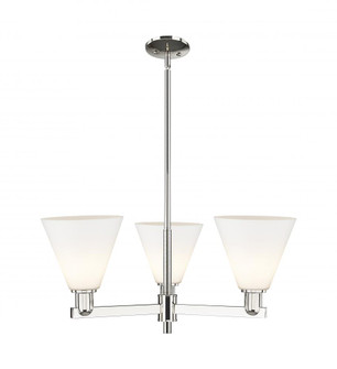 Berkshire Glass - 3 Light - 30 inch - Polished Nickel - Stem hung - Pendant (3442|716-3CR-PN-GBC-81)