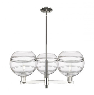 Rochester - 3 Light - 32 inch - Polished Nickel - Stem hung - Pendant (3442|716-3CR-PN-G556-10CL)