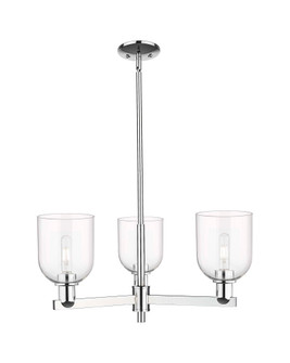 Bella - 3 Light - 27 inch - Polished Chrome - Stem hung - Pendant (3442|716-3CR-PC-G558-6CL)