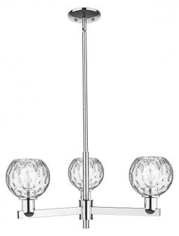 Athens Water Glass - 3 Light - 28 inch - Polished Chrome - Stem hung - Pendant (3442|716-3CR-PC-G1215-6)
