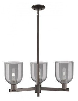 Bella - 3 Light - 27 inch - Oil Rubbed Bronze - Stem hung - Pendant (3442|716-3CR-OB-G558-6SM)