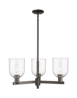 Bella - 3 Light - 27 inch - Oil Rubbed Bronze - Stem hung - Pendant (3442|716-3CR-OB-G558-6CL)