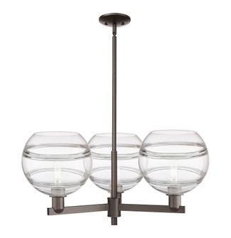 Rochester - 3 Light - 32 inch - Oil Rubbed Bronze - Stem hung - Pendant (3442|716-3CR-OB-G556-10CL)