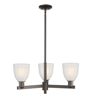 Brookfield - 3 Light - 28 inch - Oil Rubbed Bronze - Stem hung - Pendant (3442|716-3CR-OB-G441)