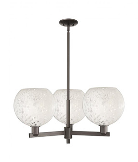 White Mouchette - 3 Light - 32 inch - Oil Rubbed Bronze - Stem hung - Pendant (3442|716-3CR-OB-G1216-10WM)