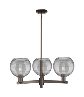 Athens Deco Swirl - 3 Light - 30 inch - Oil Rubbed Bronze - Stem hung - Pendant (3442|716-3CR-OB-G1213-8SM)