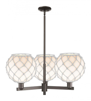 Farmhouse Rope - 3 Light - 32 inch - Oil Rubbed Bronze - Stem hung - Pendant (3442|716-3CR-OB-G121-10RW)