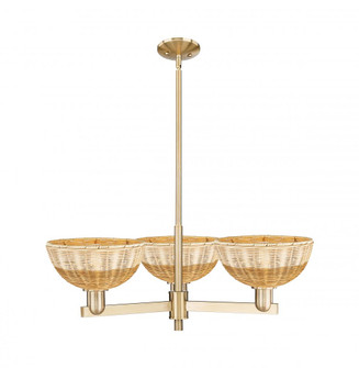 Bristol Natural II - 3 Light - 31 inch - Champagne Bronze - Stem hung - Pendant (3442|716-3CR-CB-NBD2-9-NAT)