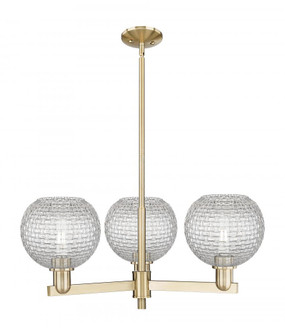 Athens - 3 Light - 30 inch - Champagne Bronze - Stem hung - Pendant (3442|716-3CR-CB-G122C-8CL)