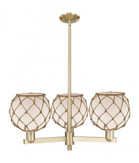 Farmhouse Rope - 3 Light - 30 inch - Champagne Bronze - Stem hung - Pendant (3442|716-3CR-CB-G121-8RB)