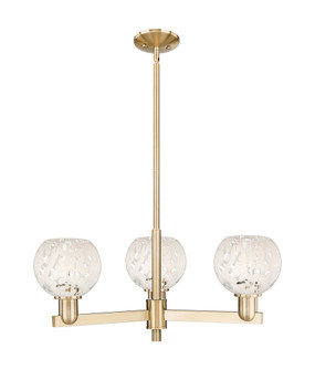 White Mouchette - 3 Light - 28 inch - Champagne Bronze - Stem hung - Pendant (3442|716-3CR-CB-G1216-6WM)