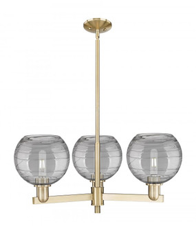 Athens Deco Swirl - 3 Light - 30 inch - Champagne Bronze - Stem hung - Pendant (3442|716-3CR-CB-G1213-8SM)