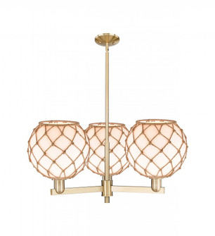 Farmhouse Rope - 3 Light - 32 inch - Champagne Bronze - Stem hung - Pendant (3442|716-3CR-CB-G121-10RB)
