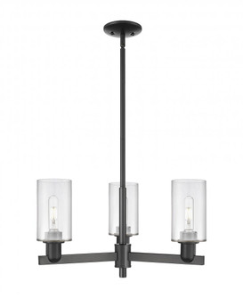 Clymer - 3 Light - 26 inch - Matte Black - Stem hung - Pendant (3442|716-3CR-BK-G802)