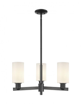 Clymer - 3 Light - 26 inch - Matte Black - Stem hung - Pendant (3442|716-3CR-BK-G801)