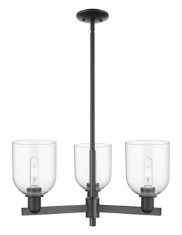 Bella - 3 Light - 27 inch - Matte Black - Stem hung - Pendant (3442|716-3CR-BK-G558-6CL)