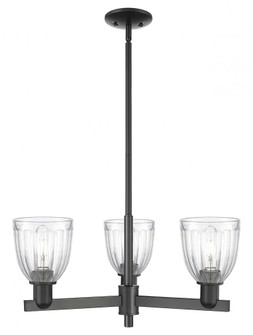 Brookfield - 3 Light - 28 inch - Matte Black - Stem hung - Pendant (3442|716-3CR-BK-G442)