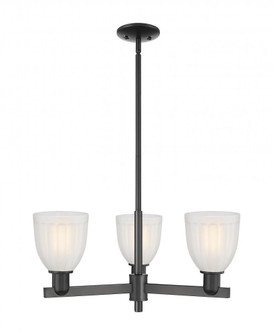 Brookfield - 3 Light - 28 inch - Matte Black - Stem hung - Pendant (3442|716-3CR-BK-G441)