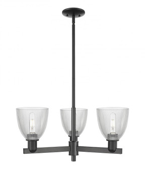 Castile - 3 Light - 28 inch - Matte Black - Stem hung - Pendant (3442|716-3CR-BK-G382)