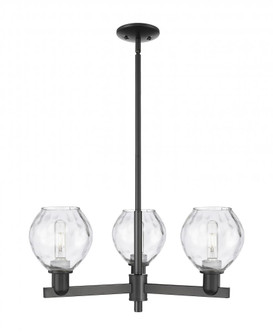 Waverly - 3 Light - 28 inch - Matte Black - Stem hung - Pendant (3442|716-3CR-BK-G362)