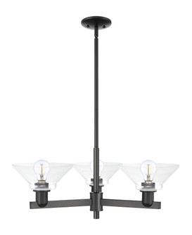 Orwell - 3 Light - 30 inch - Matte Black - Stem hung - Pendant (3442|716-3CR-BK-G132)