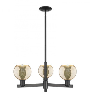 Athens - 3 Light - 28 inch - Matte Black - Stem hung - Pendant (3442|716-3CR-BK-G128-6)