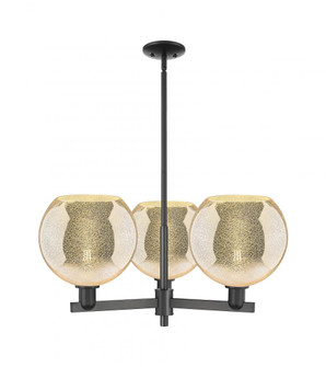 Athens - 3 Light - 32 inch - Matte Black - Stem hung - Pendant (3442|716-3CR-BK-G128-10)