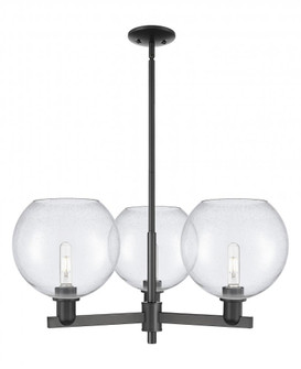 Athens - 3 Light - 32 inch - Matte Black - Stem hung - Pendant (3442|716-3CR-BK-G124-10)