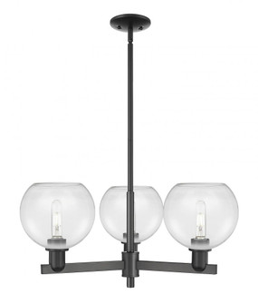 Athens - 3 Light - 30 inch - Matte Black - Stem hung - Pendant (3442|716-3CR-BK-G122-8)