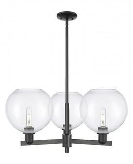 Athens - 3 Light - 32 inch - Matte Black - Stem hung - Pendant (3442|716-3CR-BK-G122-10)