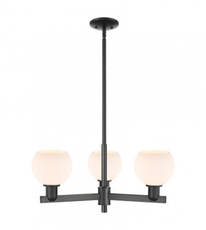 Athens - 3 Light - 28 inch - Matte Black - Stem hung - Pendant (3442|716-3CR-BK-G121-6)