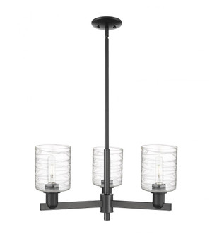 Cobbleskill - 3 Light - 27 inch - Matte Black - Stem hung - Pendant (3442|716-3CR-BK-G1113)