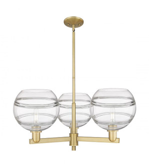 Rochester - 3 Light - 32 inch - Brushed Brass - Stem hung - Pendant (3442|716-3CR-BB-G556-10CL)