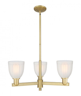 Brookfield - 3 Light - 28 inch - Brushed Brass - Stem hung - Pendant (3442|716-3CR-BB-G441)