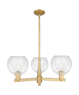 Athens - 3 Light - 30 inch - Brushed Brass - Stem hung - Pendant (3442|716-3CR-BB-G122-8)
